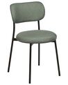 Set of 2 Fabric Dining Chairs Green CASEY_884561