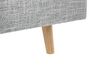 Cama con somier de poliéster gris claro/madera clara 140 x 200 cm RENNES_684141