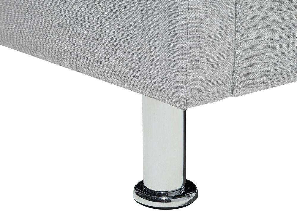 Cama tapizada gris con almacenaje 180x200 cm METZ | Beliani.es