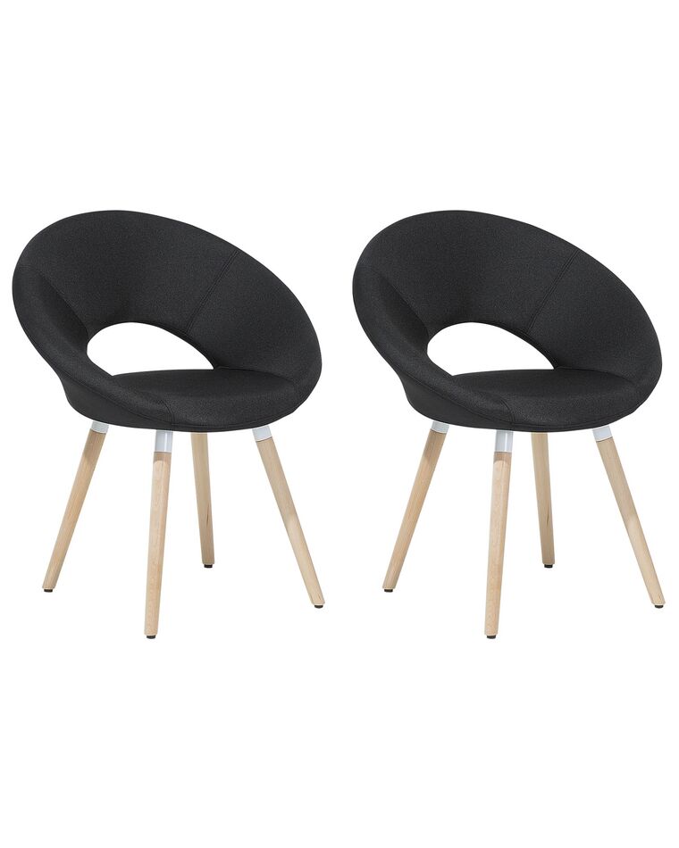 Lot de 2 chaises design noires ROSLYN_696272