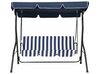 3 Seater Garden Swing Blue and White CHAPLIN_688971