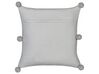 Set of 2 Cotton Knitted Cushions 45 x 45 cm Grey OCOTEA_914077