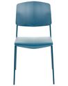 Set of 4 Dining Chairs Blue ASTORIA_868243