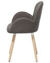 	Conjunto de 2 sillas de comedor de poliéster gris pardo/madera clara BROOKVILLE_693774