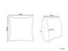 Tufted Cotton Cushion Geometric Pattern 50 x 50 cm Beige and Black BHUSAWAL_829431
