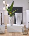 Vaso para plantas com efeito de mármore branca 32 x 32 x 58 cm LIMENARI_772813