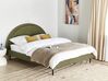 Łóżko boucle 160 x 200 cm zielone MARGUT_900085