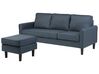 3 Seater Fabric Sofa with Ottoman Dark Grey AVESTA_741946