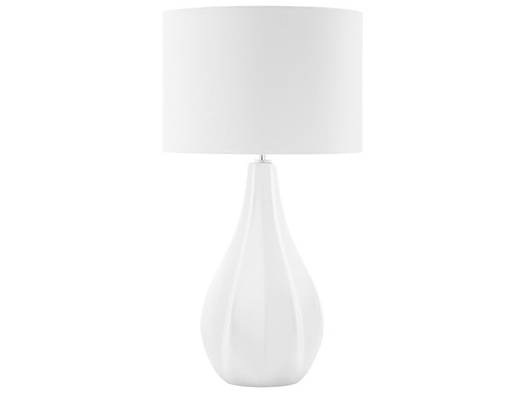 Fehér porcelán asztali lámpa 60 cm SANTEE_542814