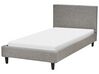 Fabric EU Single Size Bed Light Grey FITOU_875558