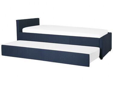 Rozkladacia čalúnená posteľ 80 x 200 cm modrá MARMANDE