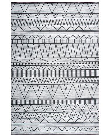 Vloerkleed polyester zwart/grijs 140 x 200 cm KEBAN