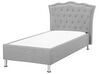 Čalouněná postel 90x200 cm šedá METZ_798683