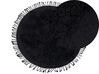 Teppich Baumwolle schwarz ⌀ 140 cm Fransen Shaggy BITLIS_837854