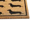 Tapete de entrada padrão de cães em fibra de coco natural 40 x 60 cm SIKARAM_905625
