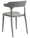 Set of 4 Dining Chairs Grey GUBBIO _862370