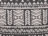 Set of 2 Cotton Cushions Geometric Pattern 45 x 45 cm Black and Beige SIRVAN_801761
