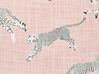 Conjunto 2 almofadas decorativas com padrão de chita em algodão rosa 45 x 45 cm ARALES_893152