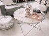 Tavolino da caffè effetto marmo bianco e argento ⌀ 80 cm MERIDIAN II_801277
