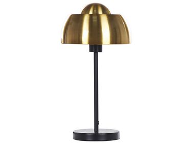 Lampada da tavolo metallo nero e oro 44 cm SENETTE