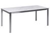 Hatszemélyes márványhatású üveg étkezőasztal fehér székekkel COSOLETO/GROSSETO_881701