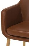Jídelní židle z umělé kůže hnědá YORKVILLE_693241