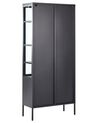 Steel Display Cabinet Black OXTED_850461