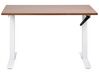 Adjustable Standing Desk 120 x 72 cm Dark Wood and White DESTINES_898801