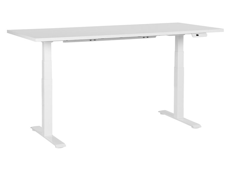 Elektrisk justerbart skrivebord 180 x 80 cm i hvid DESTINES_899395
