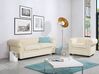 Leather Living Room Set Cream CHESTERFIELD_769334