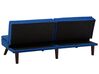 Sofá-cama de 3 lugares em tecido azul RONNE_691659