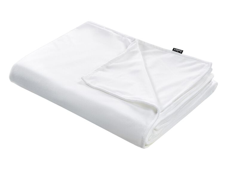 Capa de cobertor pesado em tecido branco 100 x 150 cm RHEA_891670