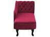 Right Hand Chaise Lounge Velvet Burgundy NIMES_805997