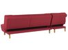Right Hand Modular Fabric Corner Sofa Bed Red ALSTEN_806978