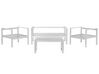 Salon de jardin en aluminium coussin en tissu gris clair table basse incluse SALERNO_679507