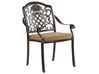 Zestaw ogrodowy metalowy stół i 4 krzesła brązowy SALENTO_765275