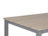 Matgrupp av bord och 4 stolar ljusbrun/grå BLUMBERG_785954