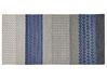 Koberec vlněný 80 x 150 cm pruhovaný vzor modrý / šedý AKKAYA_823275