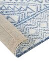 Teppich blau / weiß 300 x 400 cm geometrisches Muster KAWAS_883941