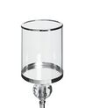 Castiçal em metal prateado e vidro 58 cm COTUI_790741