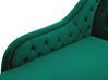 Tmavě zelená pohodlná sametová lenoška Chesterfield - pravá NIMES_805964