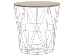 Sivupöytä metalli säilytystila valkoinen LANARK