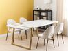 Jedálenský stôl s mramorovým efektom 200 x 90 cm biela/zlatá MARTYNIKA_859348