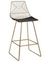 Zestaw 2 krzeseł barowych metalowy złoty BISBEE _868486