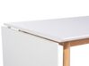Mesa de comedor extensible blanco/madera clara 120/155 x 80 cm MEDIO_808654