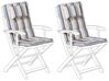Conjunto de 2 cojines para silla de jardín azul/beige MAUI_769703