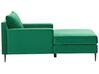 Chaise longue de terciopelo verde/negro GUERET_821675