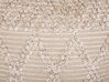 Dekokissen geometrisches Muster Baumwolle beige bestickt 45 x 45 cm 2er Set CORYDALIS_816940