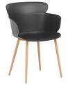 Set of 2 Dining Chairs Black SUMKLEY_783771
