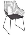 Metallstuhl schwarz mit Kunstleder-Sitz 2er Set ANNAPOLIS_907700
